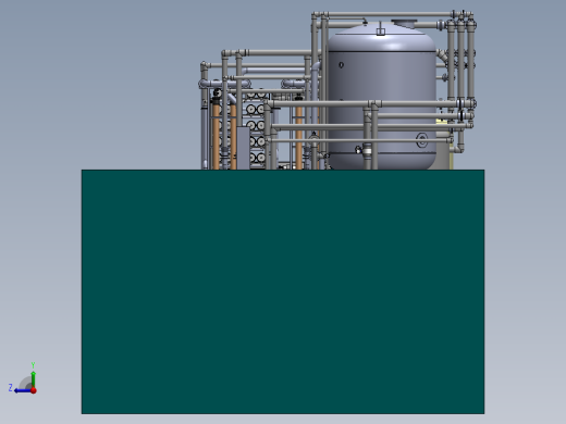 uf-ro超滤反渗透双膜法水厂 3d图 机械设计素材3D模型参考资料右视缩略图