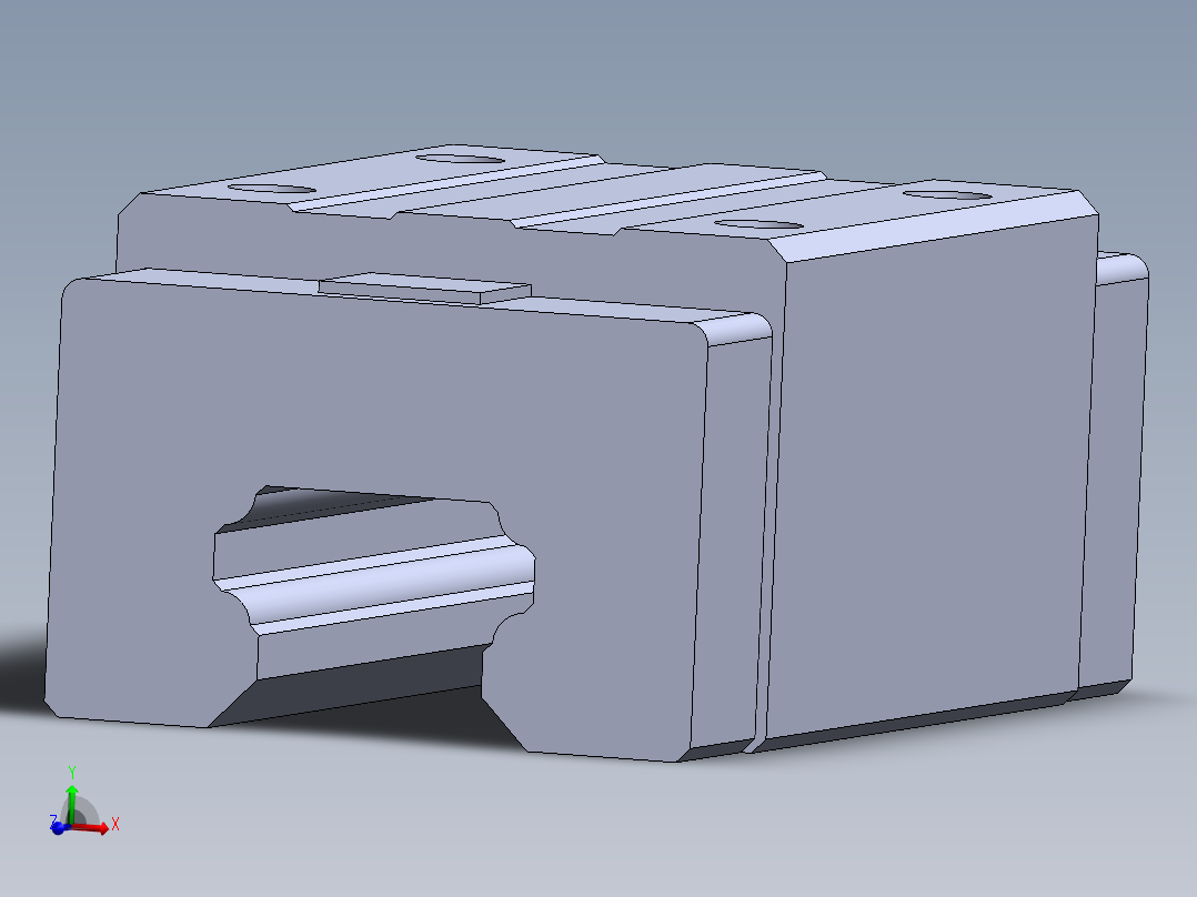 上银直线滑轨-HGH25CA 滑块主视图