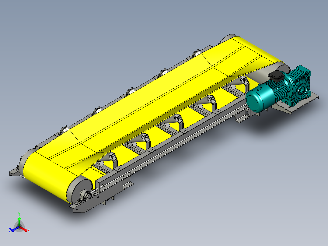 650-3000皮带输送机3D图纸 STP igs x_t格式
