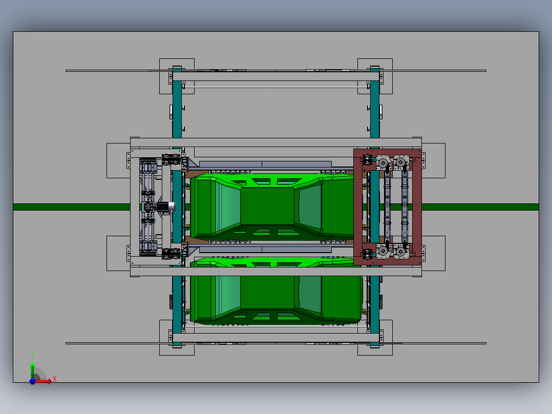 超多层垂直升降立体车库（停车设备）前视图