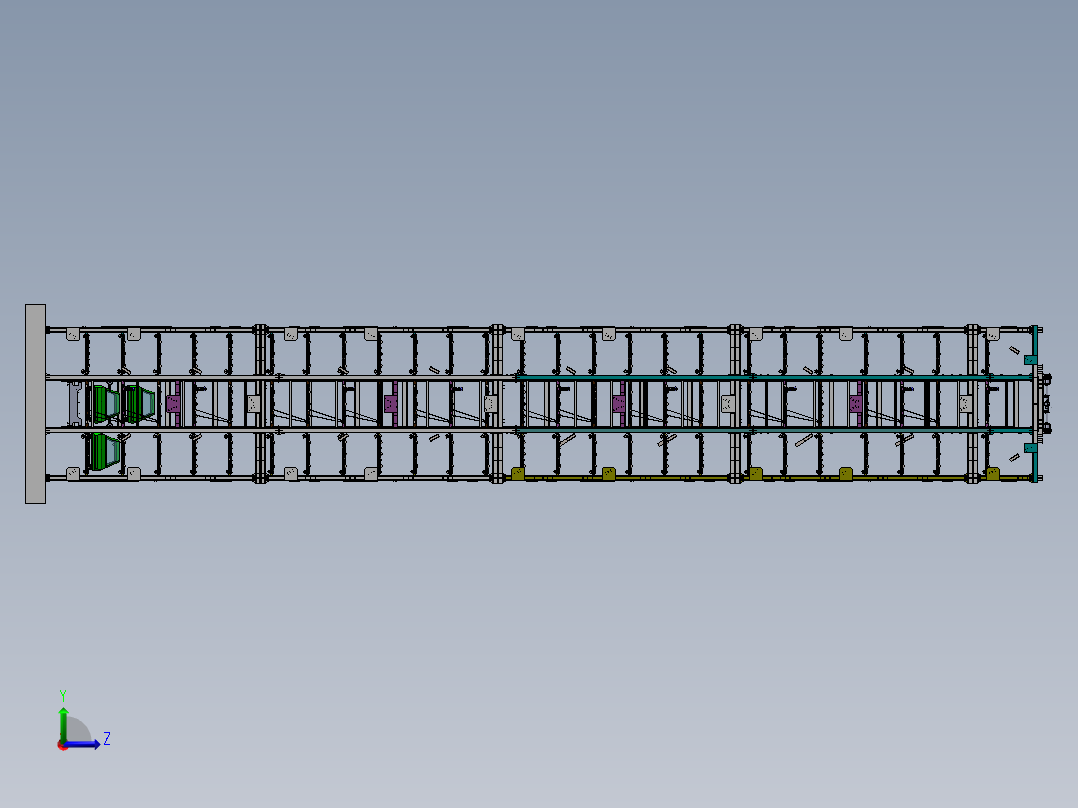 超多层垂直升降立体车库（停车设备）左视图