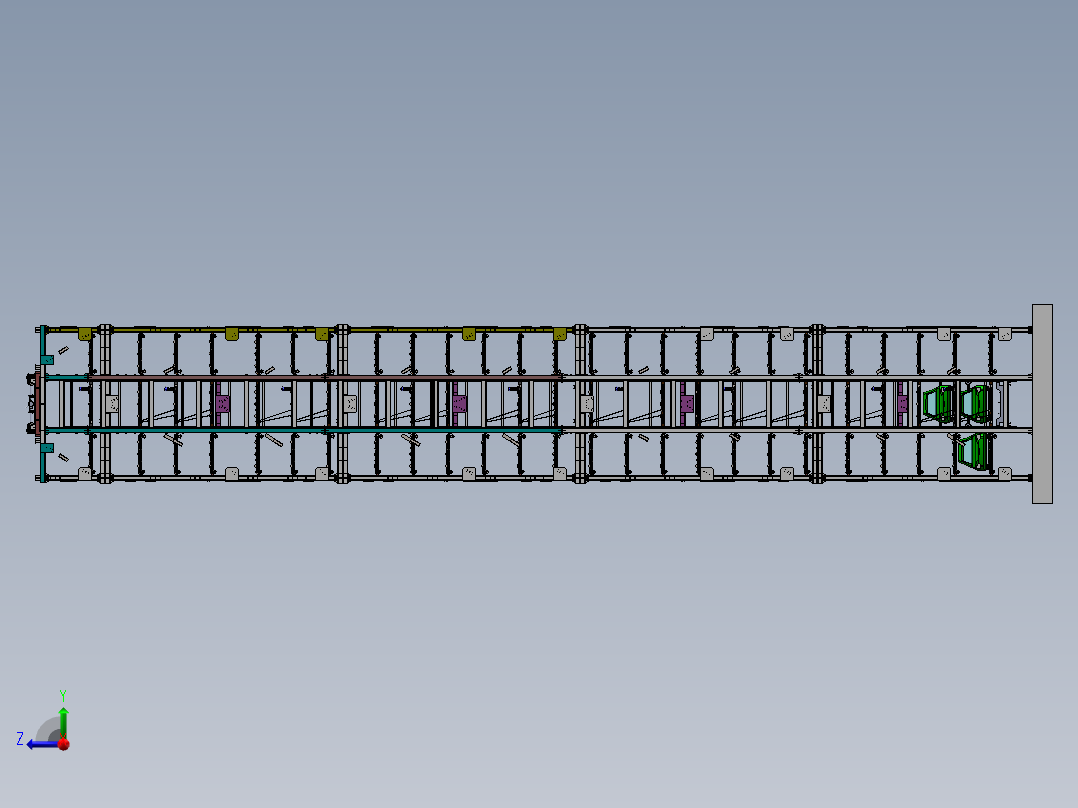超多层垂直升降立体车库（停车设备）右视图