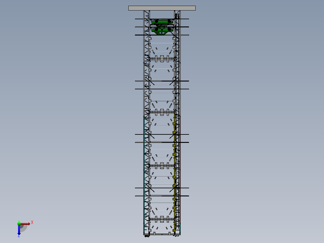 超多层垂直升降立体车库（停车设备）俯视图