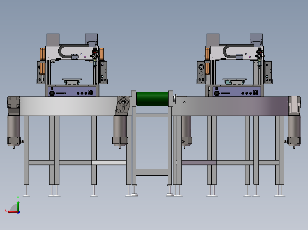 三坐标激光点焊机产线sw17可编辑后视图