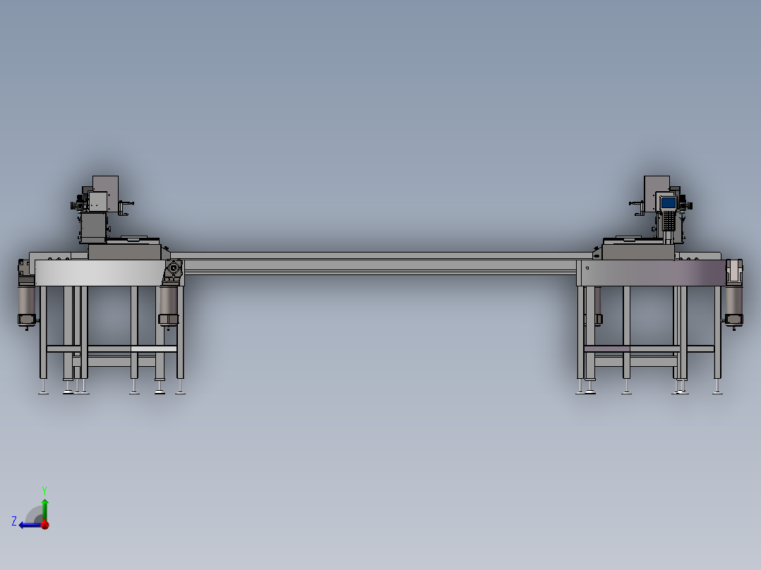 三坐标激光点焊机产线sw17可编辑右视图