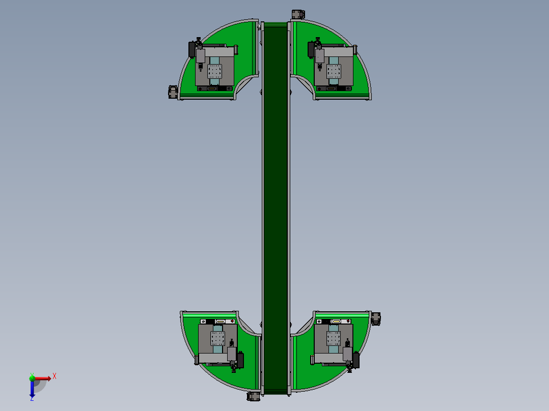 三坐标激光点焊机产线sw17可编辑俯视图