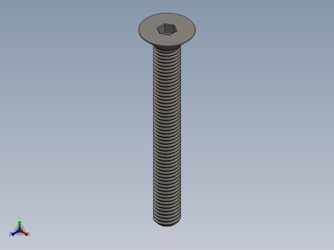Screw_ISO_10642_M10x85_A2.SLDPRT正等轴测图