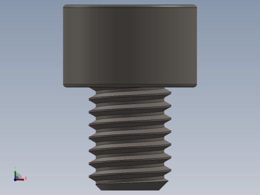 Screw_DIN_912_M8x10F_A2.SLDPRT公制内六角螺钉前视缩略图