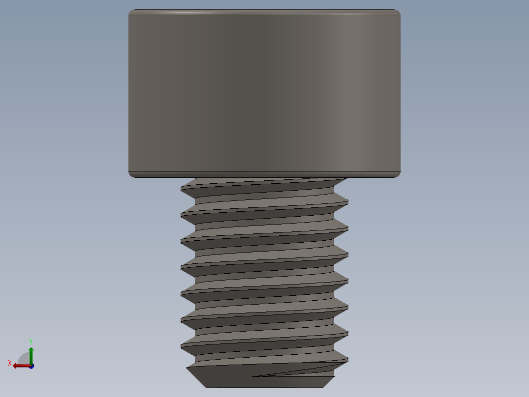 Screw_DIN_912_M8x10F_A2.SLDPRT公制内六角螺钉后视图