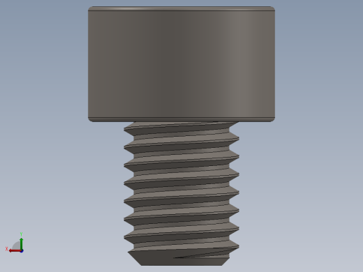 Screw_DIN_912_M8x10F_A2.SLDPRT公制内六角螺钉后视缩略图