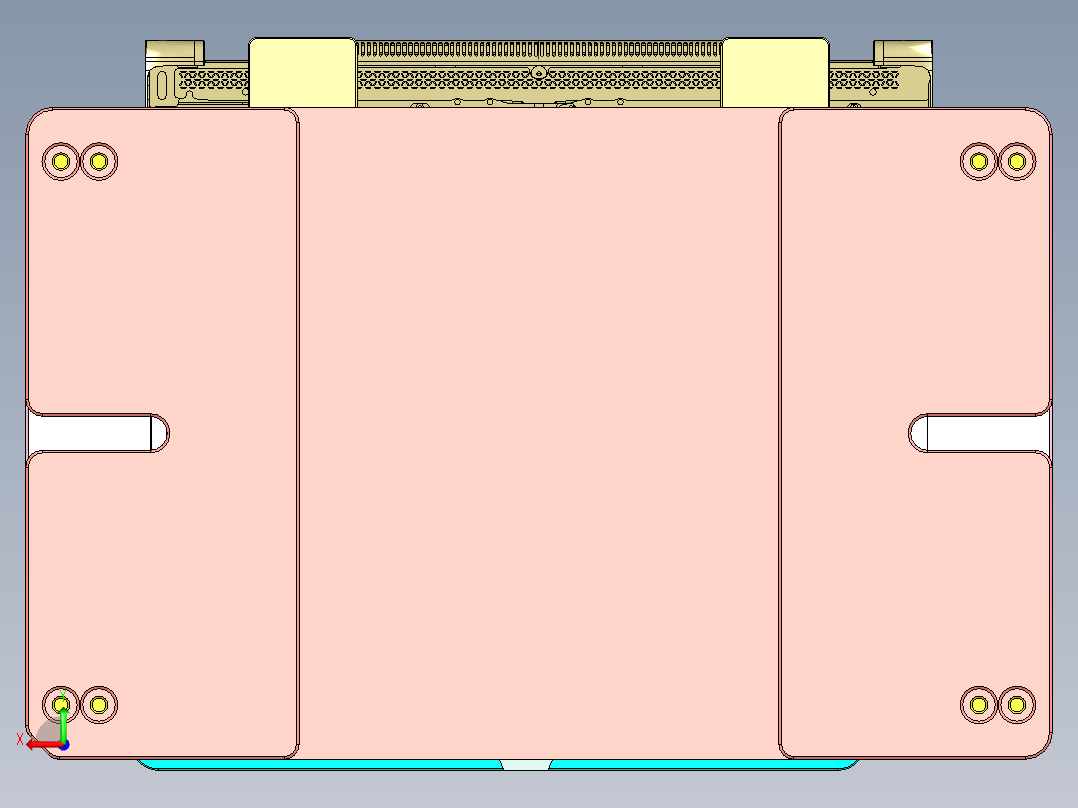 电脑外壳铣TP框C角高光治具后视图