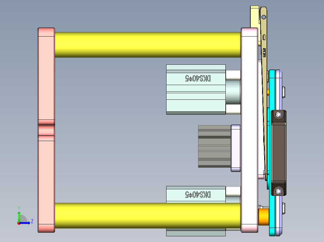 电脑外壳铣TP框C角高光治具左视图