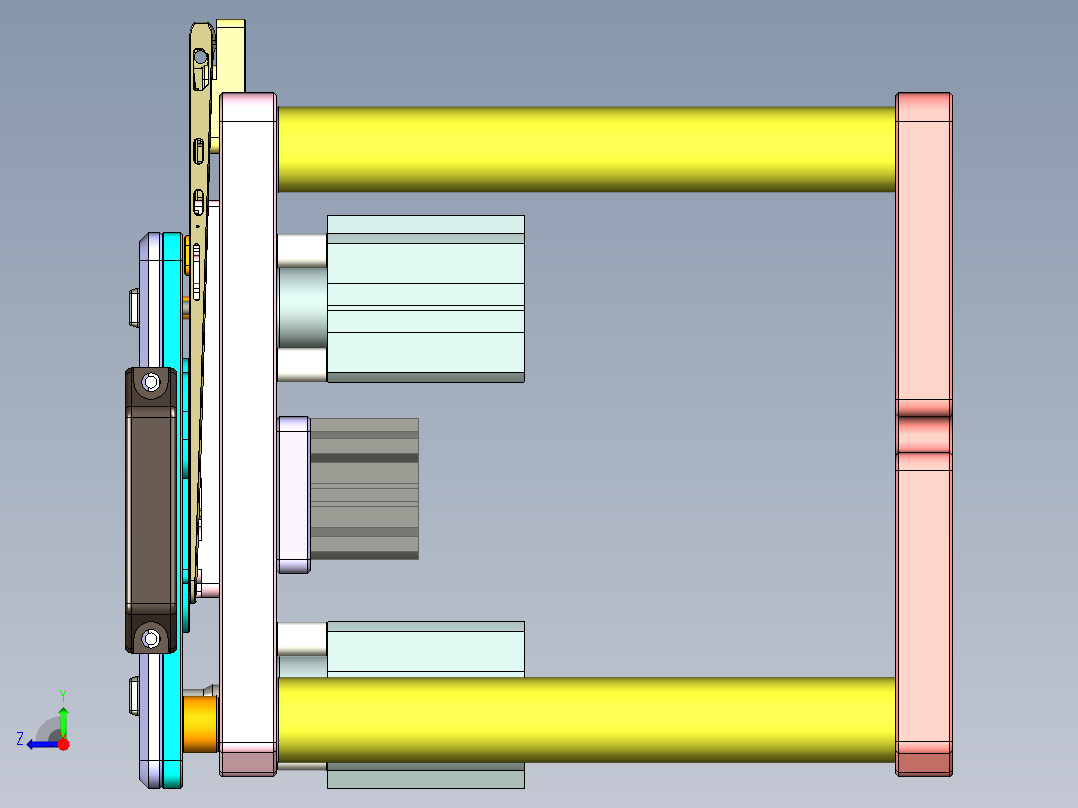 电脑外壳铣TP框C角高光治具右视图