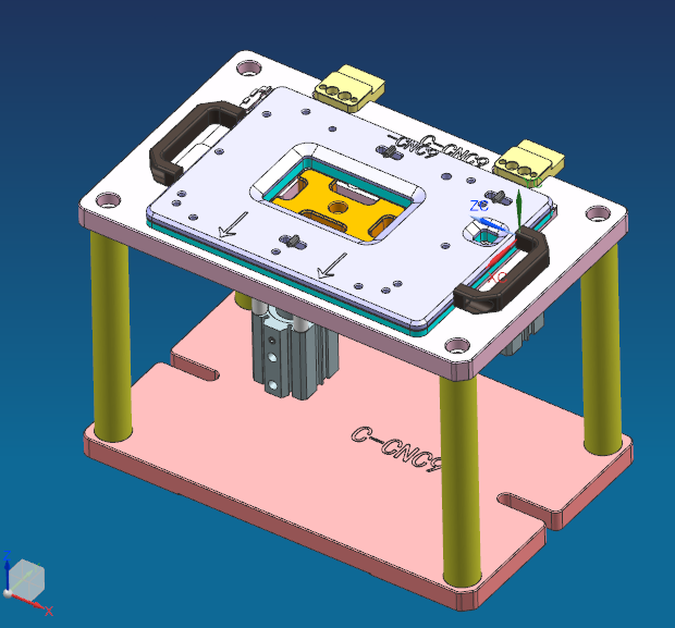 电脑外壳铣TP框C角高光治具