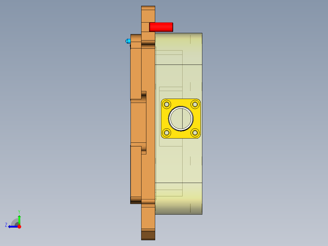 PG1-A-CNC6笔记本CNC工装夹具三维模型精铣内腔-阳极版--210508右视图
