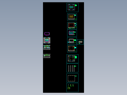车机电脑外壳冲压成型模具设计图