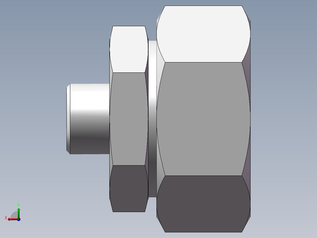 直通变径接头、2C-18-45后视图