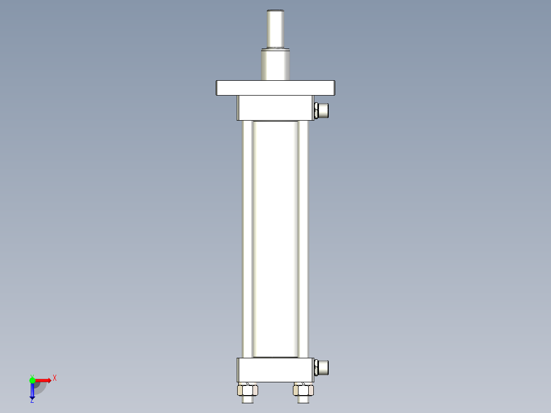 一种液压缸模型俯视图