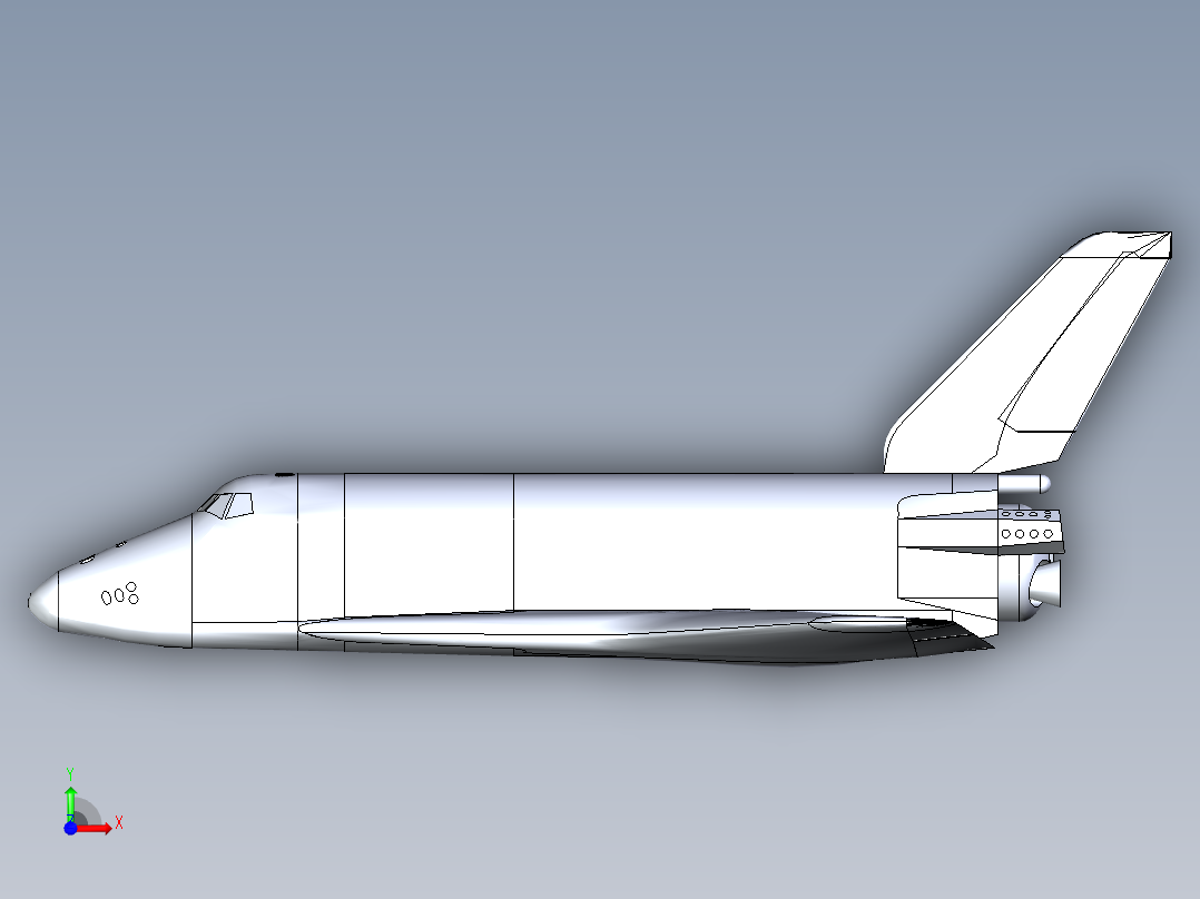 B2004083-苏联太空穿梭机前视图