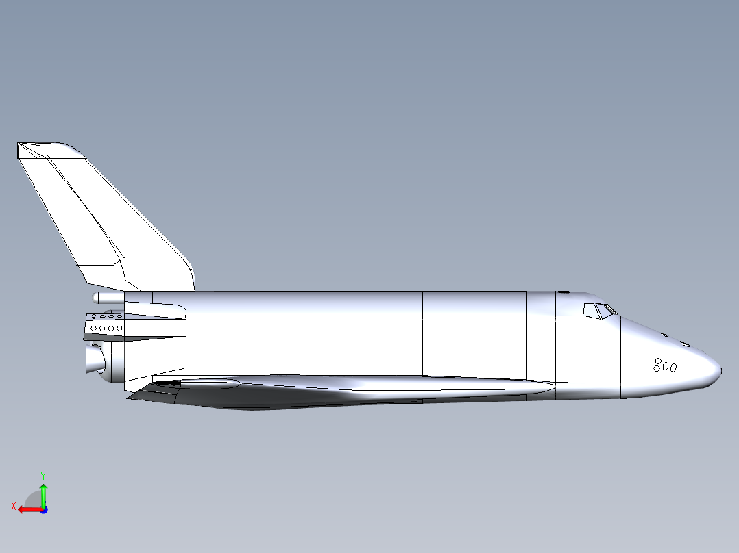 B2004083-苏联太空穿梭机后视图