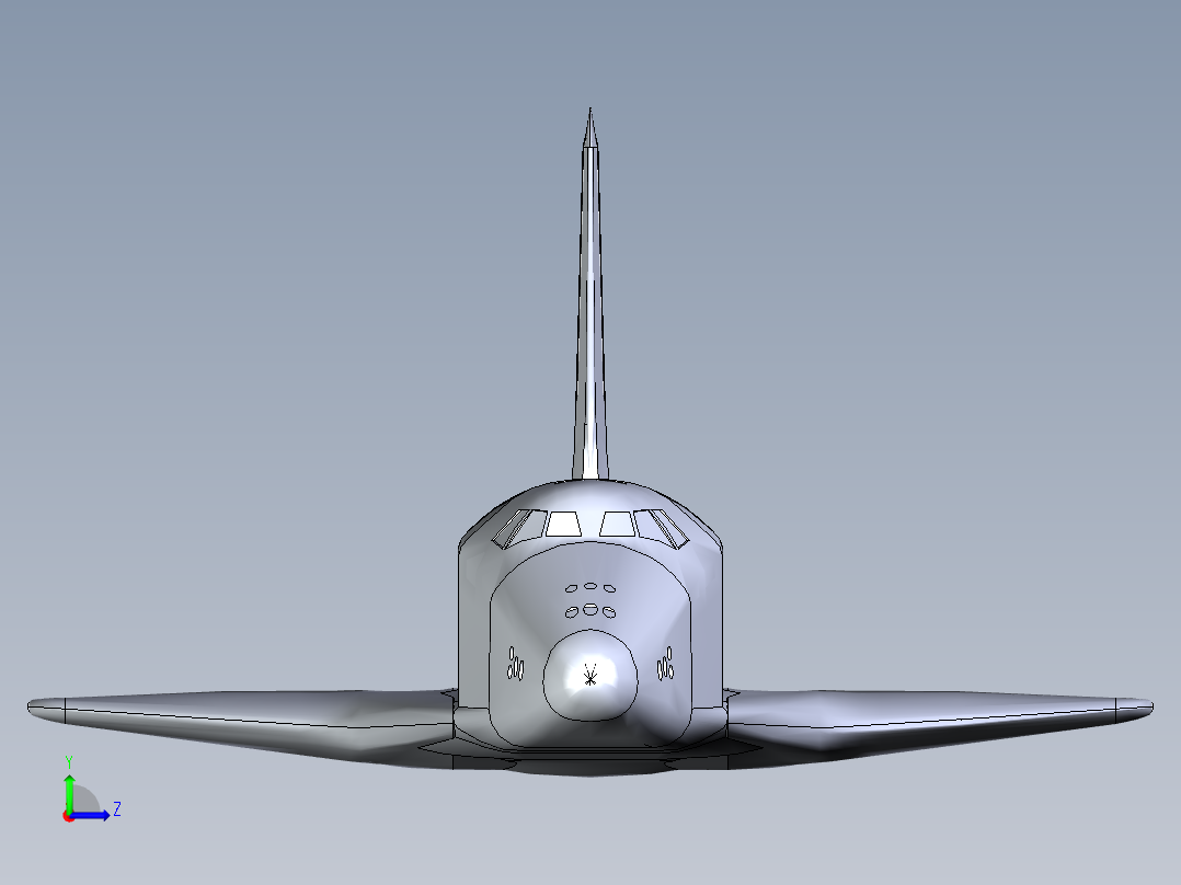 B2004083-苏联太空穿梭机左视图