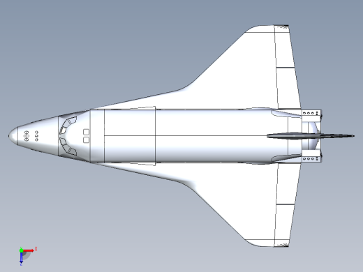 B2004083-苏联太空穿梭机俯视缩略图