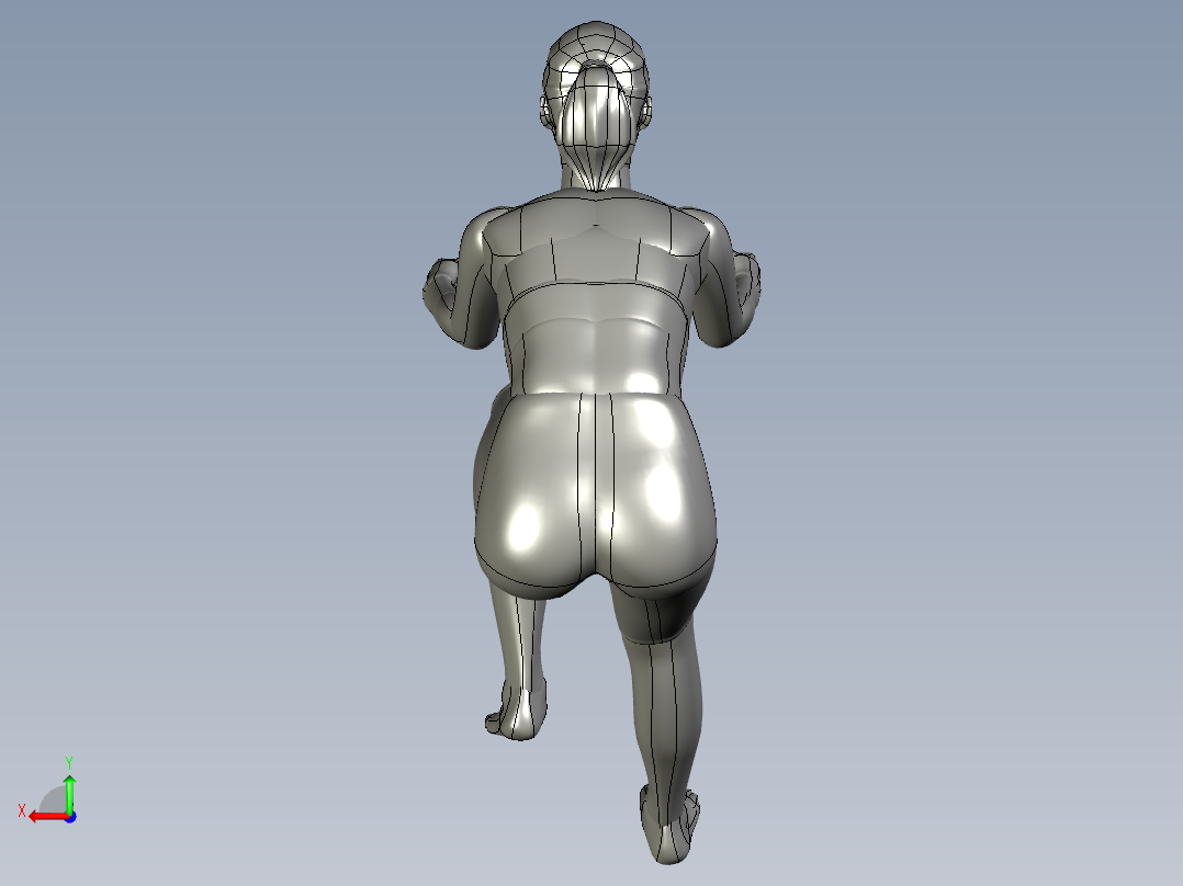 人体模型(137)后视图