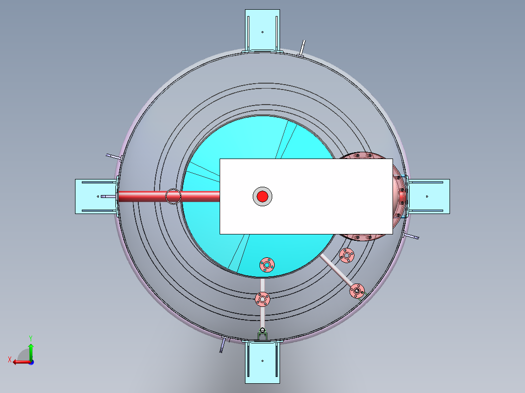压力容积、搅拌器反应器发酵容器后视图