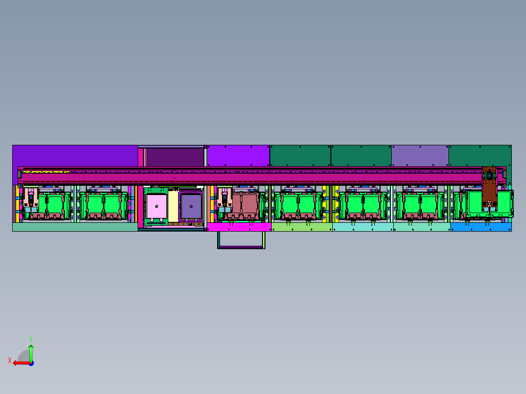 料盘叠放及锂电池成品下料装盘设备后视图