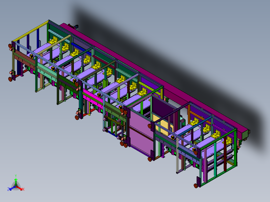 料盘叠放及锂电池成品下料装盘设备正等轴测图