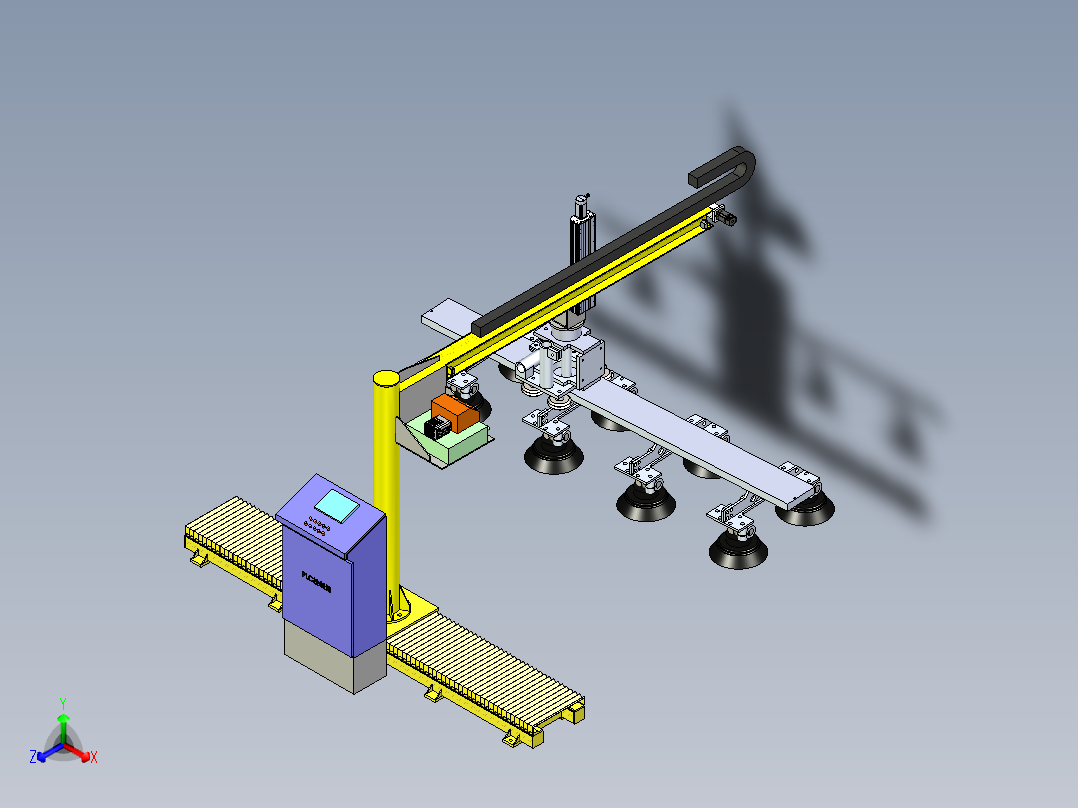 悬臂式木板搬运吸盘机械手