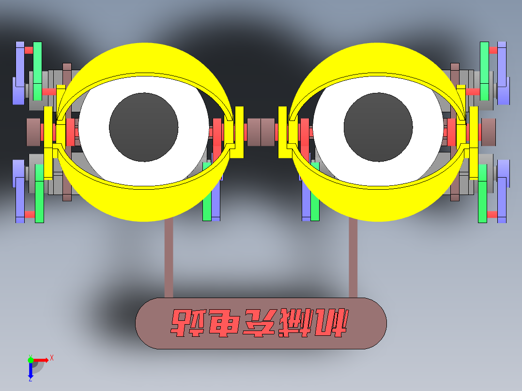 眼球机制俯视图