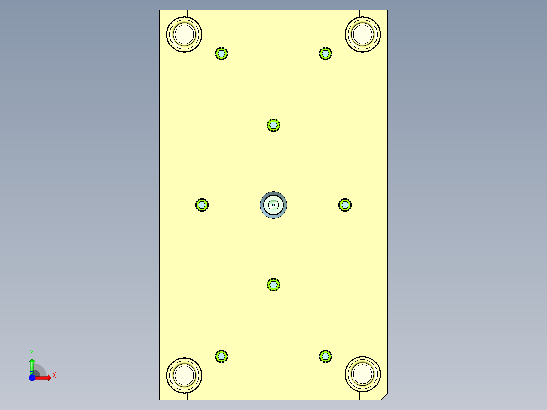水果碟子（潜水进胶）前视图