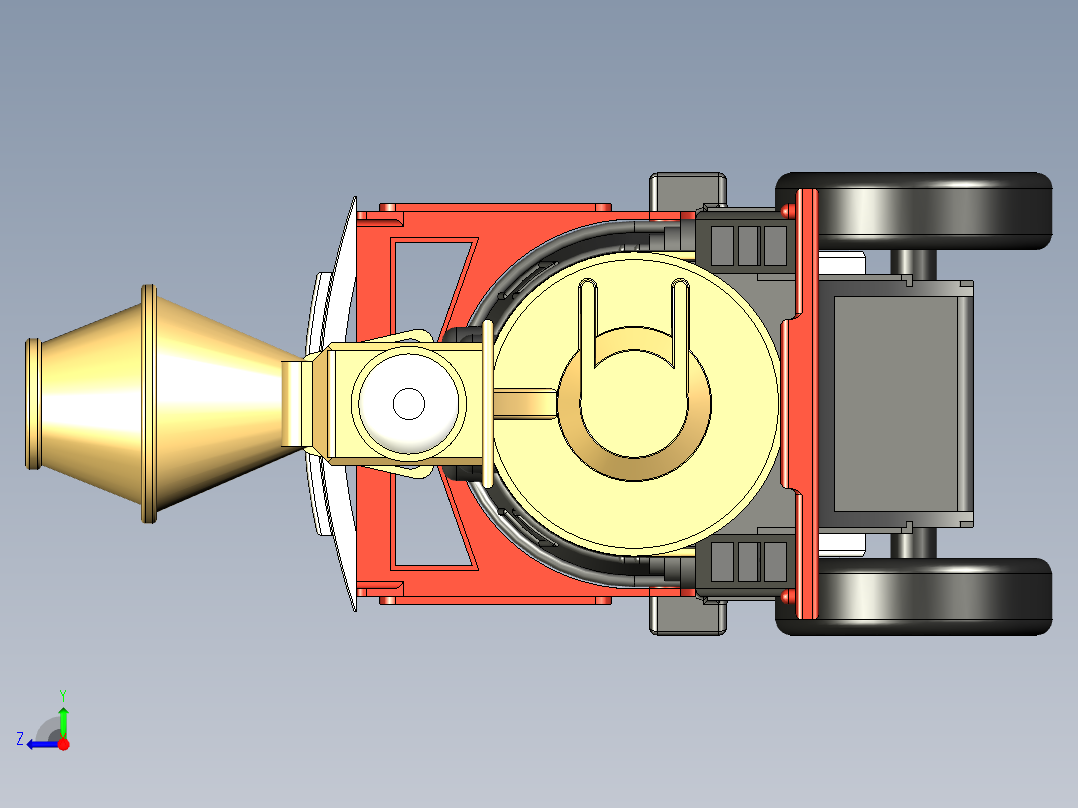 火车机车列车miniature-steam-locomotive-1832-模型格式为 stp igs stl右视图