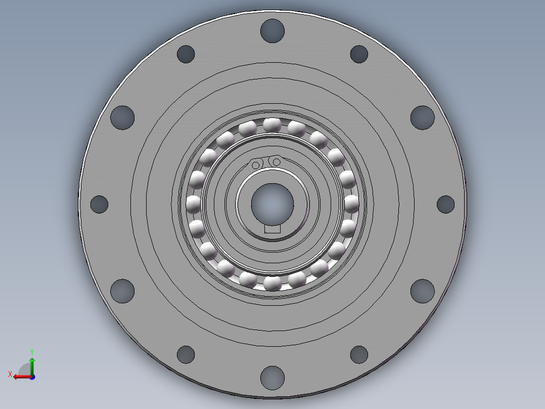 谐波减速器后视图