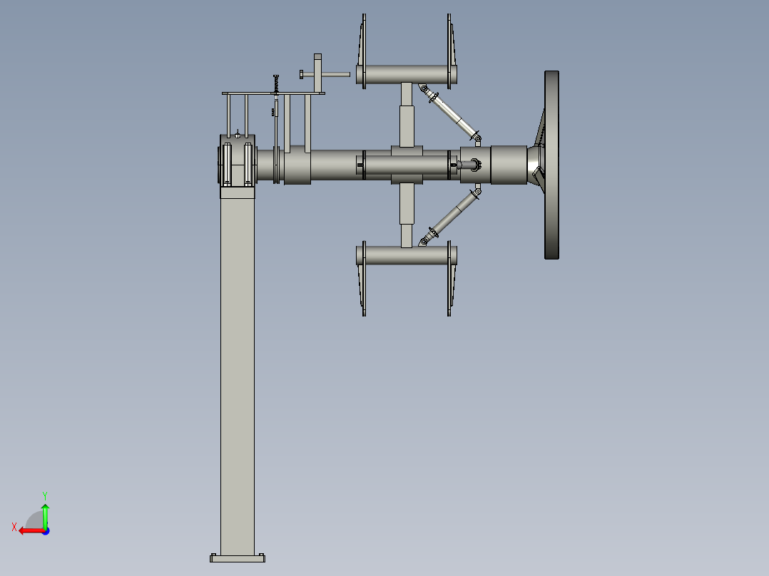 张弛度调整机构后视图