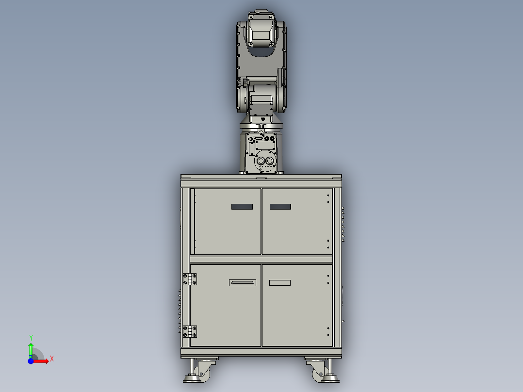 机器人-机器人装配前视图