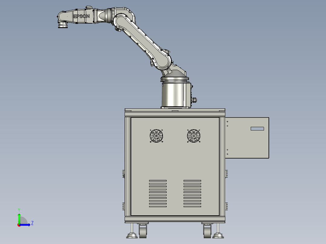 机器人-机器人装配左视图