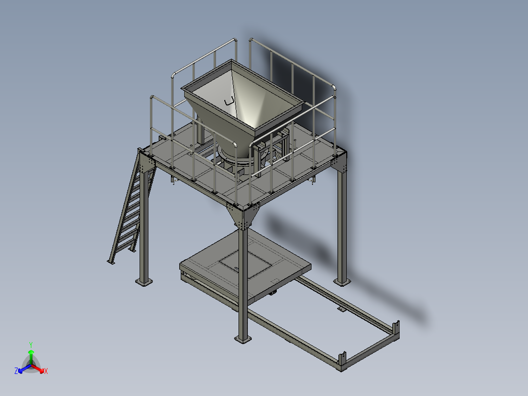 吨袋灌装生产线主视图