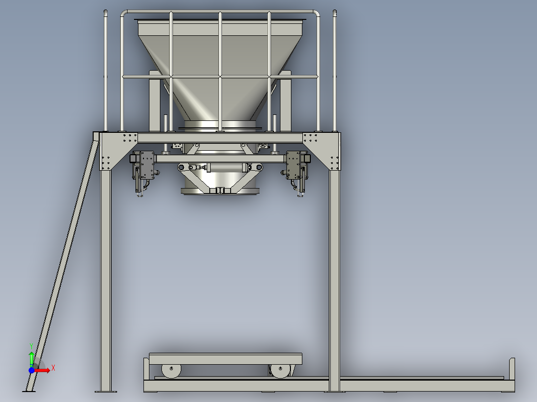 吨袋灌装生产线前视图