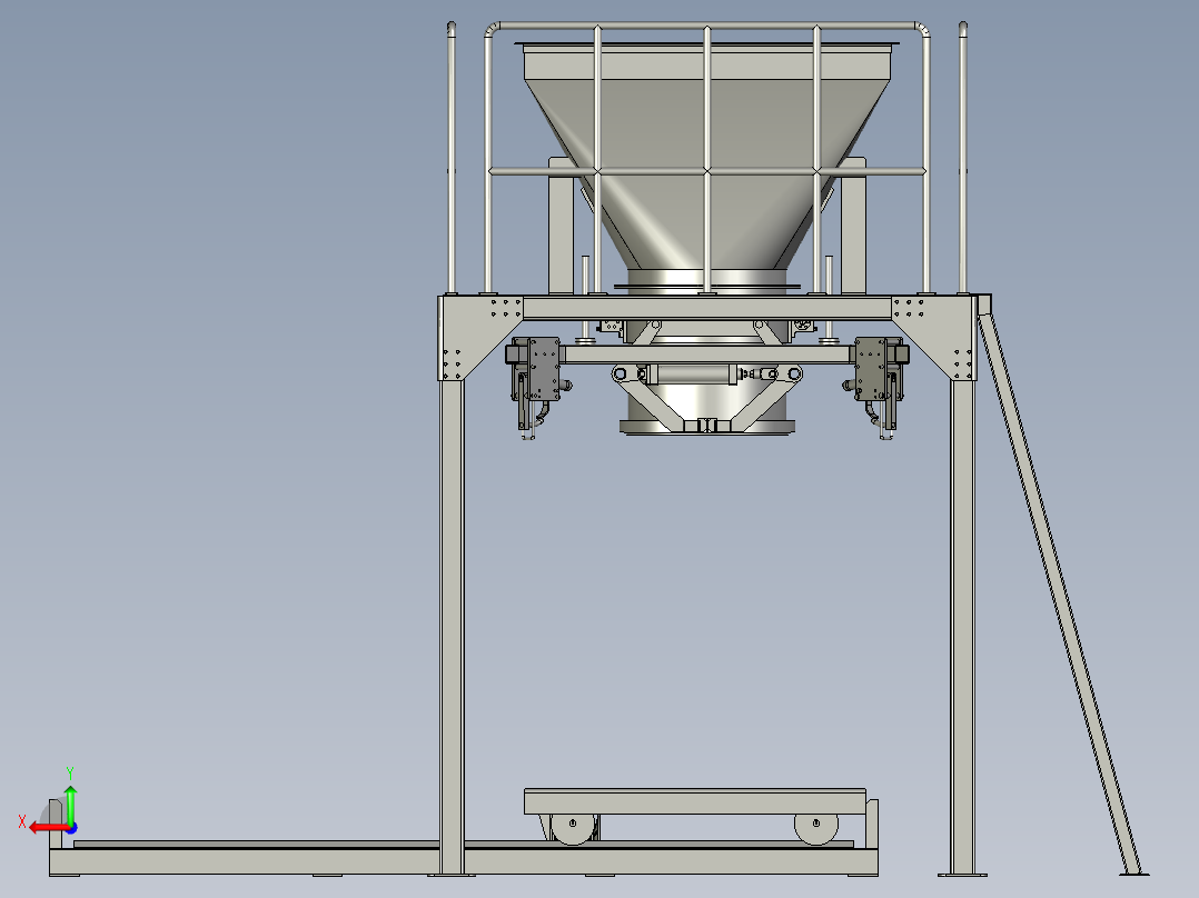 吨袋灌装生产线后视图