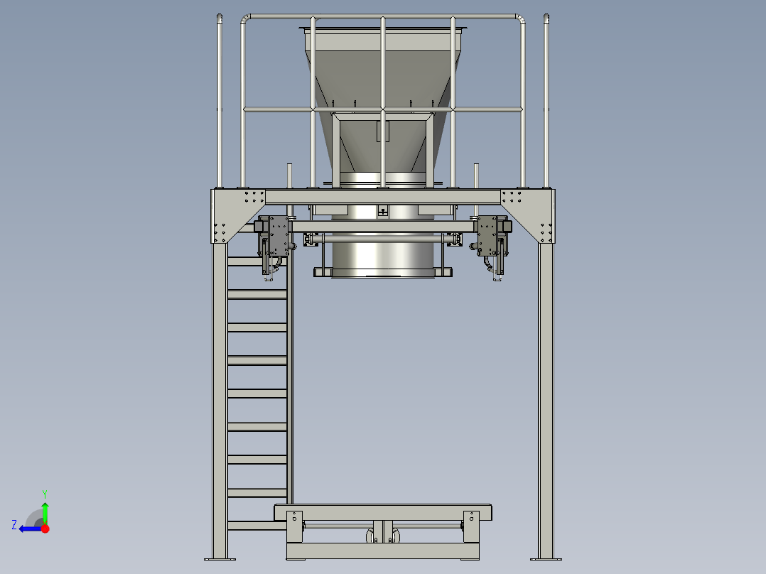 吨袋灌装生产线右视图