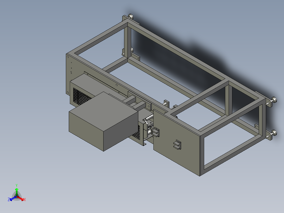 实验用中子管拔管装置主视图