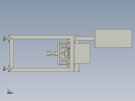实验用中子管拔管装置左视缩略图
