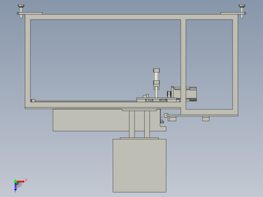 实验用中子管拔管装置俯视缩略图