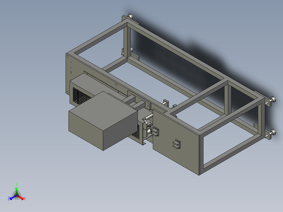 实验用中子管拔管装置正等轴测图