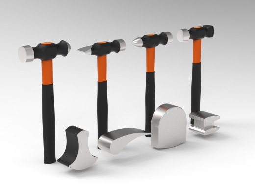 8件锤子和多莉汽车车身凹痕修理包缩略图