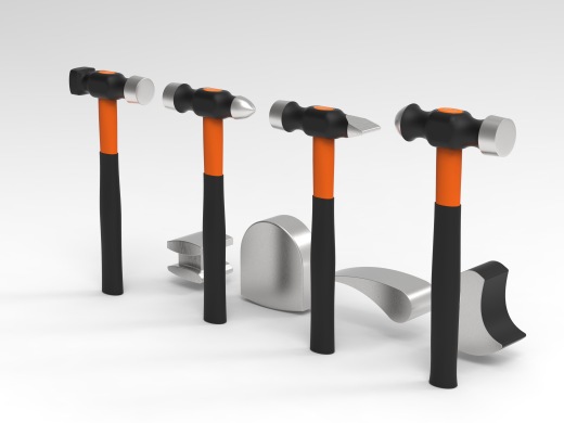 8件锤子和多莉汽车车身凹痕修理包缩略图