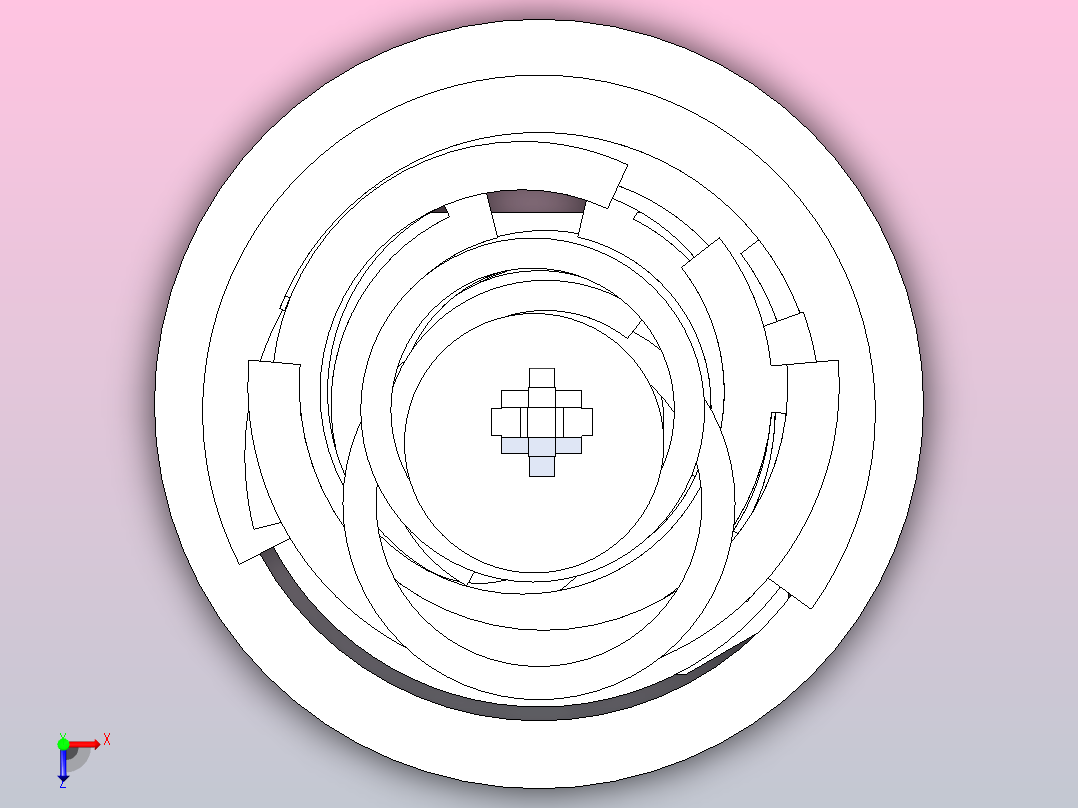 雕塑《五月的风》模型 可3D打印俯视图