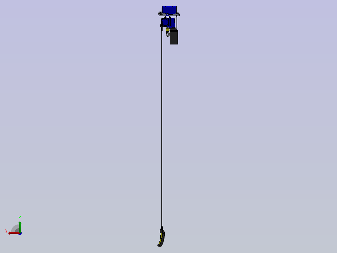 电动葫芦三维图后视图